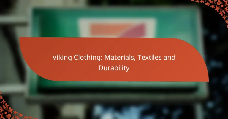 Viking Clothing: Materials, Textiles and Durability