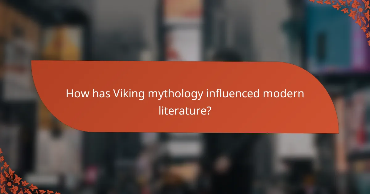 How has Viking mythology influenced modern literature?